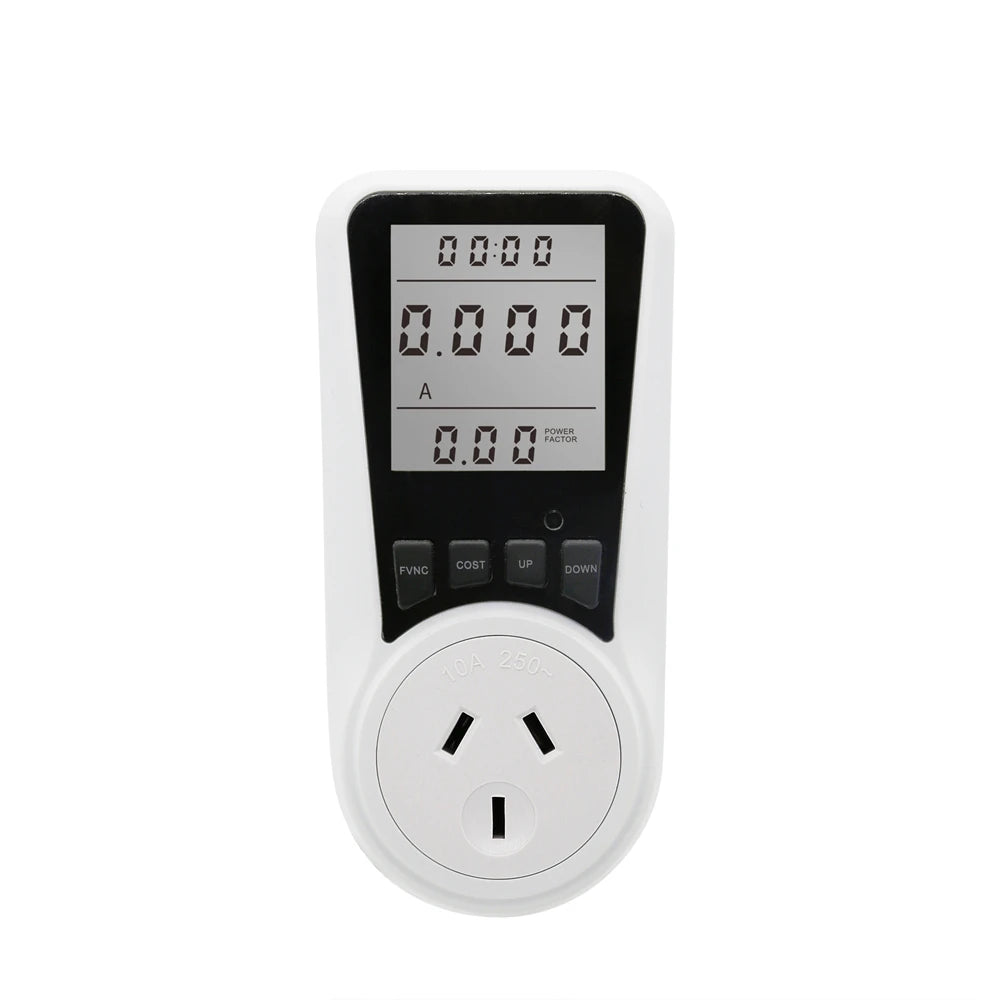 Digital Energy Meter Socket Wattmeter for Electricity Consumption Monitoring, EU US UK AU BR FR Plug-In Power Meter