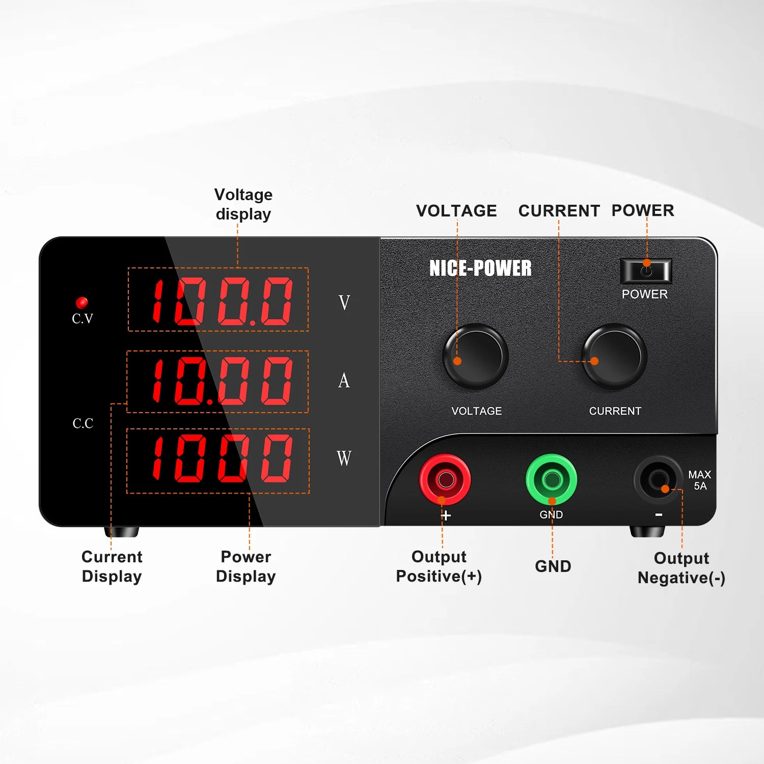 High Power Bench Power Supply Adjustable 120V 10A 100V 150V 200V 3A 5A 15V 20A 40A 60A 30V 20A 30A 60V20A 300W-1200W