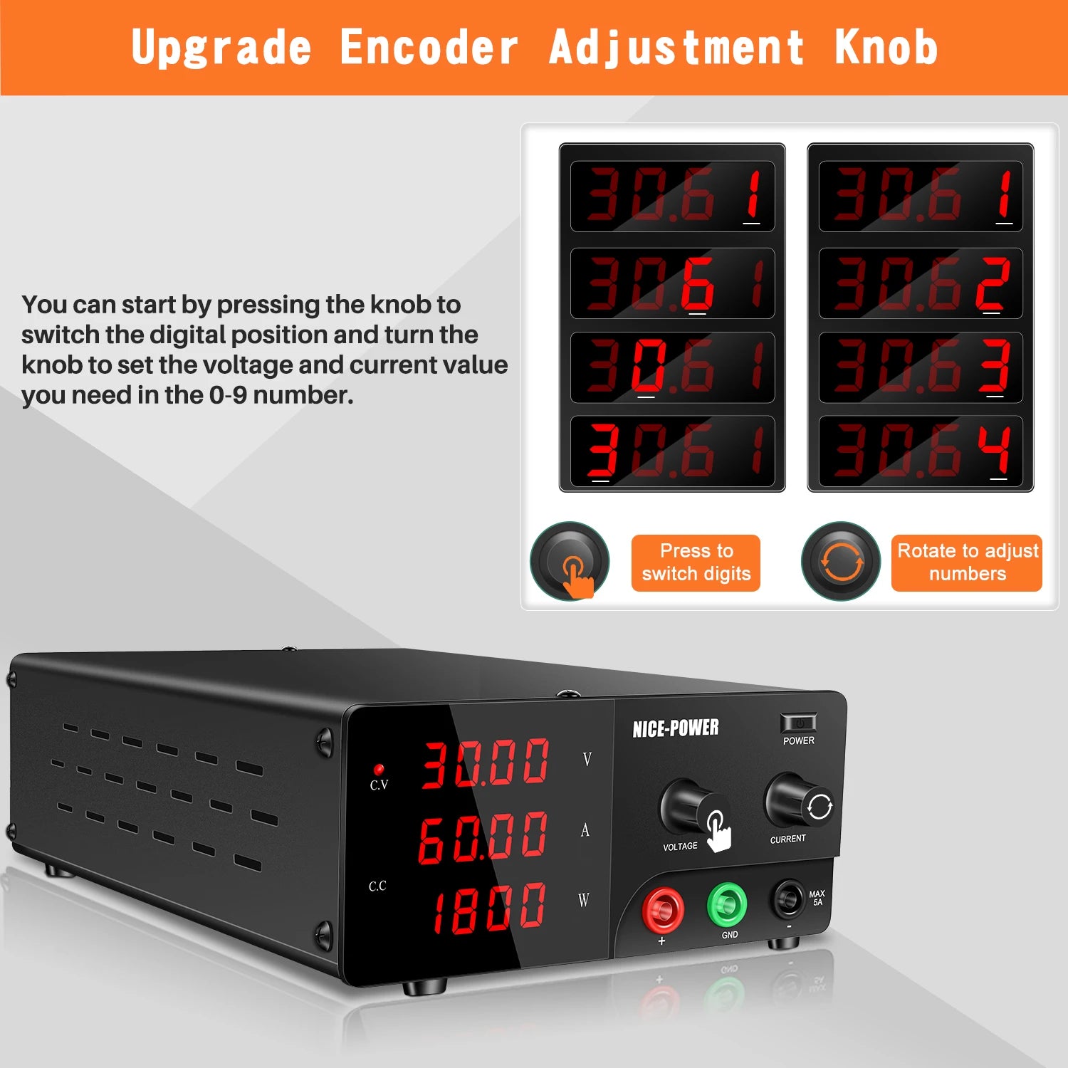 High Power Bench Power Supply Adjustable 120V 10A 100V 150V 200V 3A 5A 15V 20A 40A 60A 30V 20A 30A 60V20A 300W-1200W