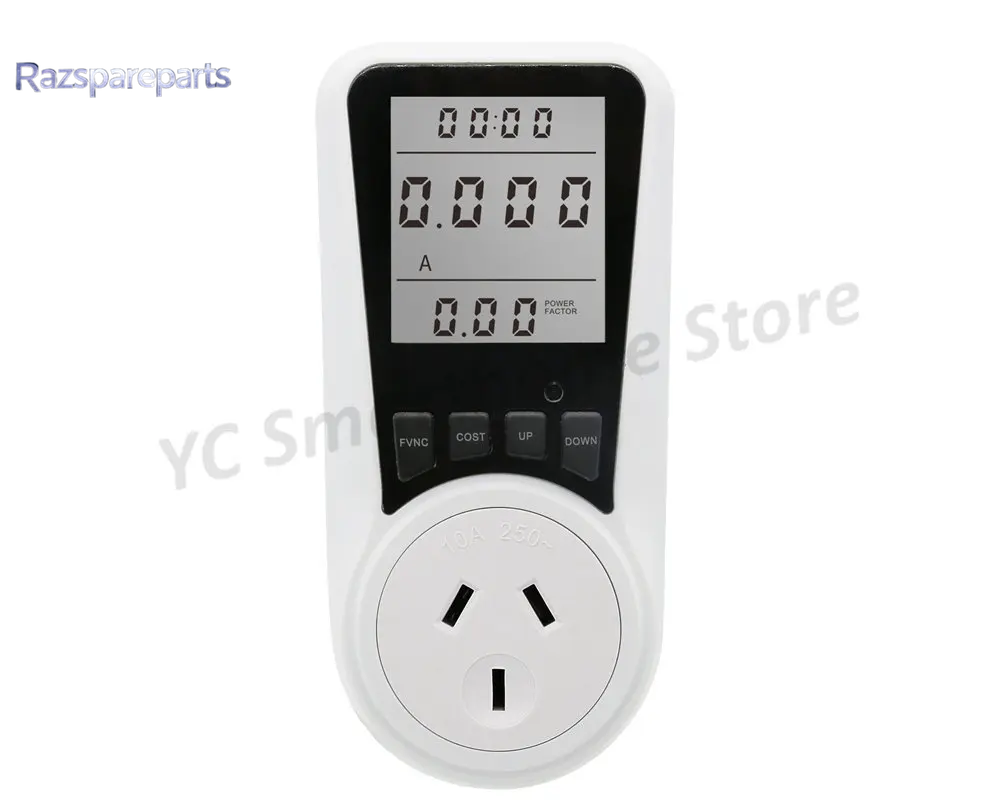 Digital Energy Meter Socket Wattmeter for Electricity Consumption Monitoring, EU US UK AU BR FR Plug-In Power Meter