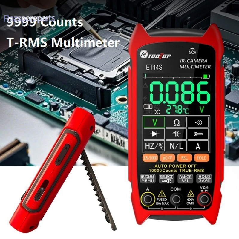TOOLTOP ET14S 2.8Inch Thermal cam  AC/DC Current Voltage Multimeter ISR 240X240 IR Camera Pipeline Heating Electronic Inspect